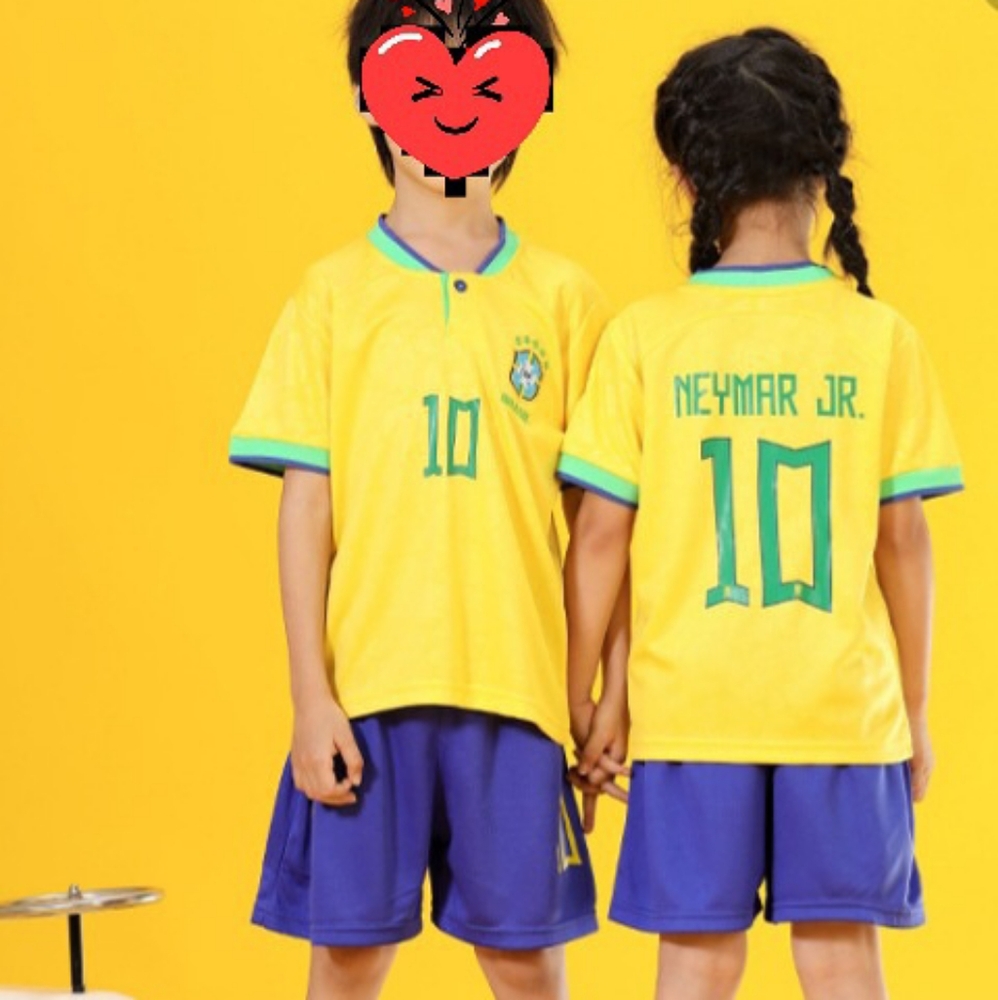Neymar toddler unisex uniforms Brazil number 10 Neymar jr. XSMALL to 2XLARGE